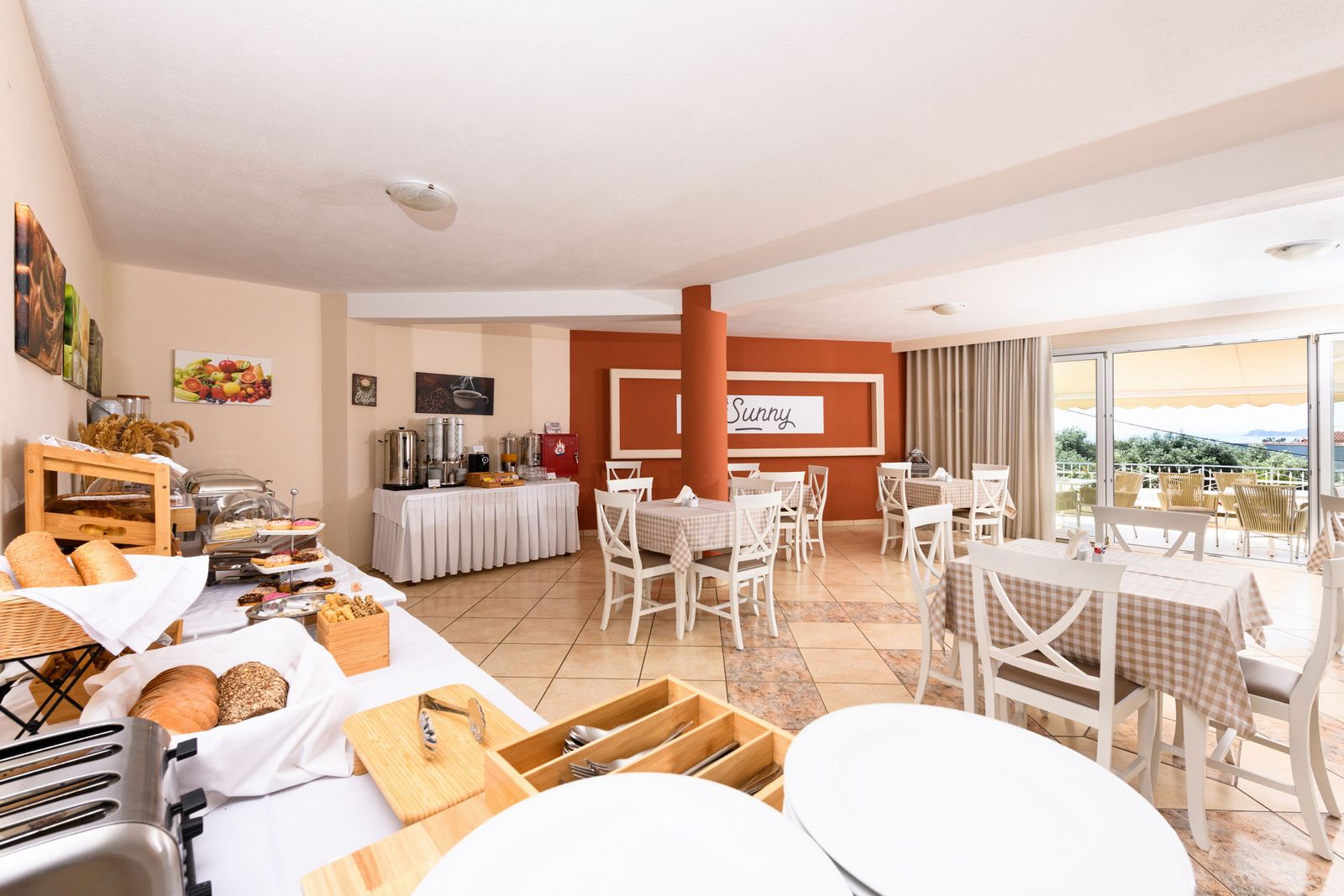 Breakfast - Sunny Hotel, Golden Beach, Thassos