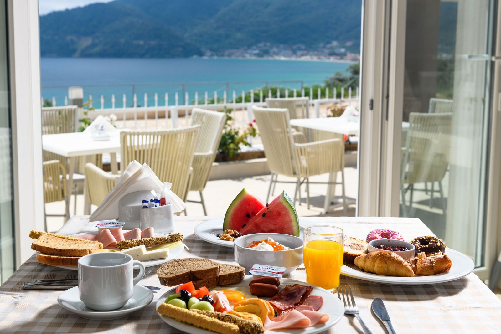 Breakfast - Sunny Hotel, Golden Beach, Thassos